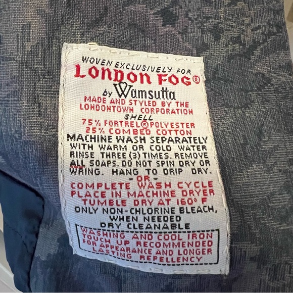 💜 Vintage London Fog Trench Coat Floral 1980s or 1990s Outerwear Great C… - Picture 7 of 15